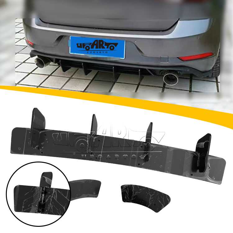 Blade Style Rear Diffuser Spoiler for VW Golf 7.5 GTI