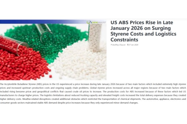 global ABS resin market has experienced a noticeable price increase global ABS resin market has experienced a noticeable price increase